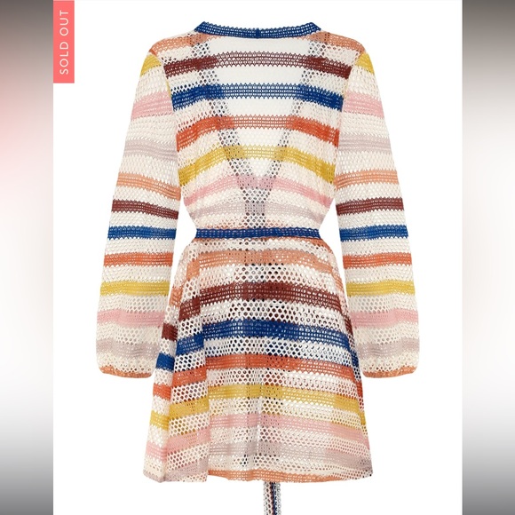 Poolside Mini Robe In Beach Stripe - Picture 3 of 5